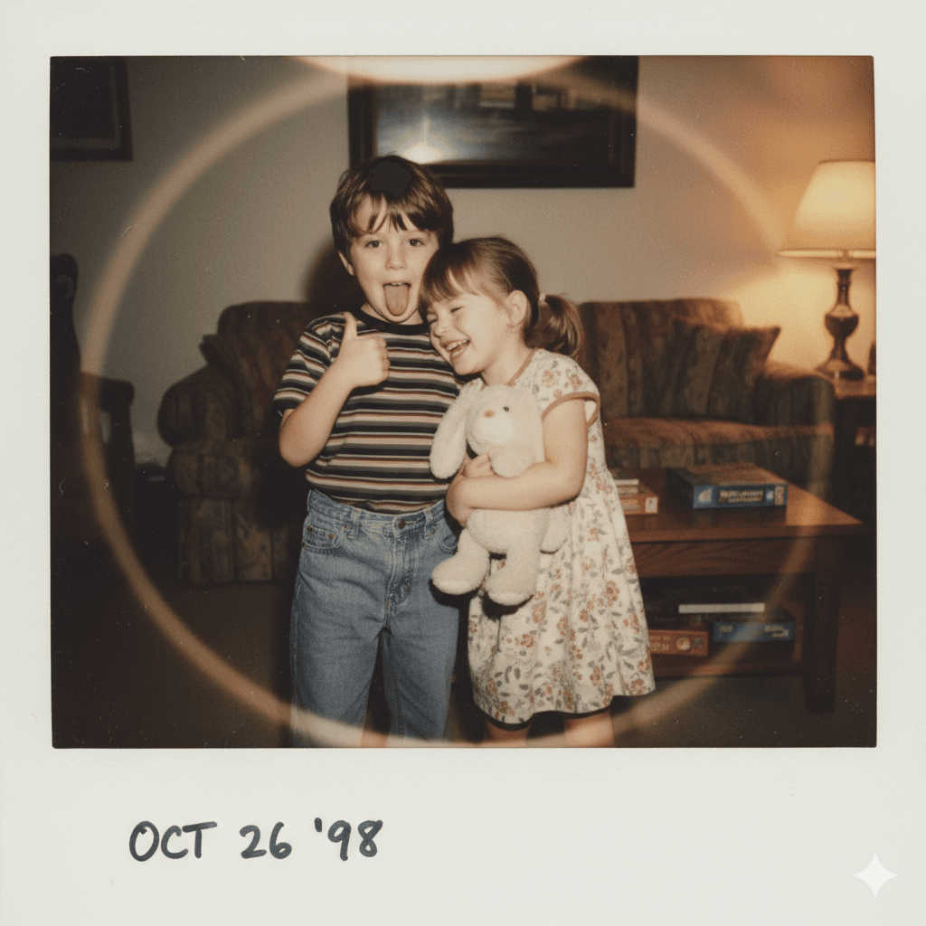 Polaroid-Style Cute Duo